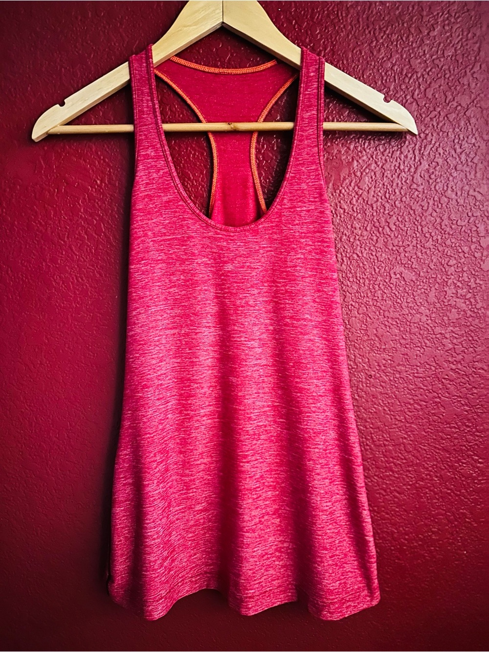 Lululemon Heathered Hot Pink Racerback Tank